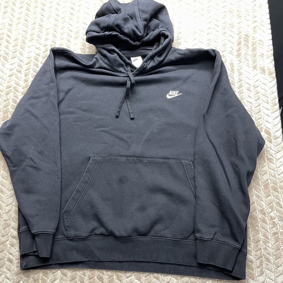 Nike Hoodie Sweatshirt Adult 2XL Black Pullover Swoosh Sportswear Athletic - Picture 2 of 11